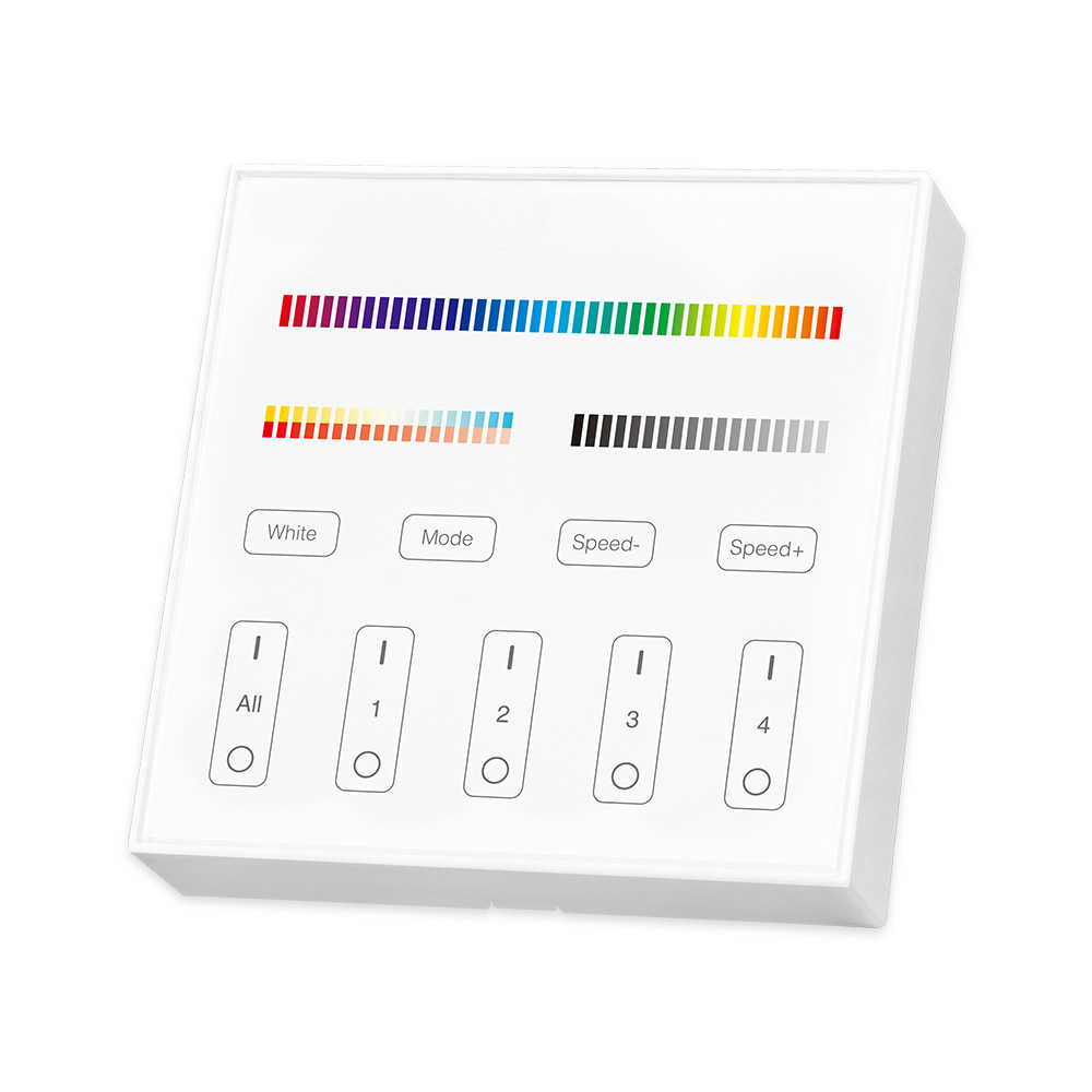 4 Zone RF RGB-CCT Wall Control Wht